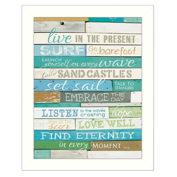 Live in the Present by Marla Rae Print Wall Art Wood Multi-Color