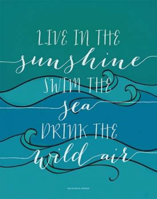 Live in the Sunshine with Waves Canvas Art - Amy Cummings (22 x 28)