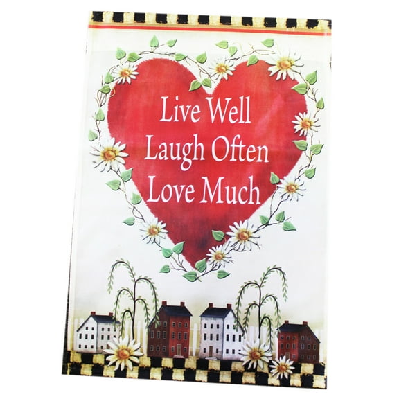Live love Laugh Flag - Lawn Flag by Garden Accents (12 x 18 Inch)