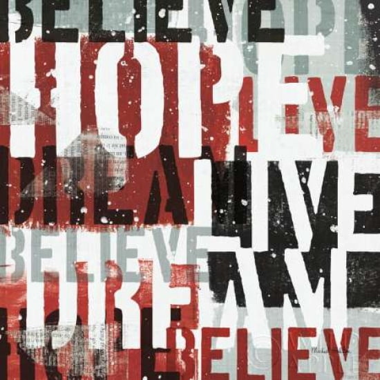 Live the Dream Black and White II Canvas Art - Michael Mullan (24 x 24)