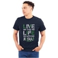thumbnail image 1 of Live the Life With Jesus Religion Plus Size Crewneck Graphic Tee Shirt Brisco Brands 4X, 1 of 5
