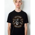 thumbnail image 1 of Live to Ride, Ride to Live Men's funny t shirts black elegant limited edition Daytime and weekend wear Classic Unisex Shirt Printed tshirts, 1 of 6