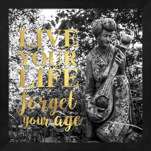 Live your Life by Kimberly Glover, Framed Wall Art, 13.25W x 13.25H