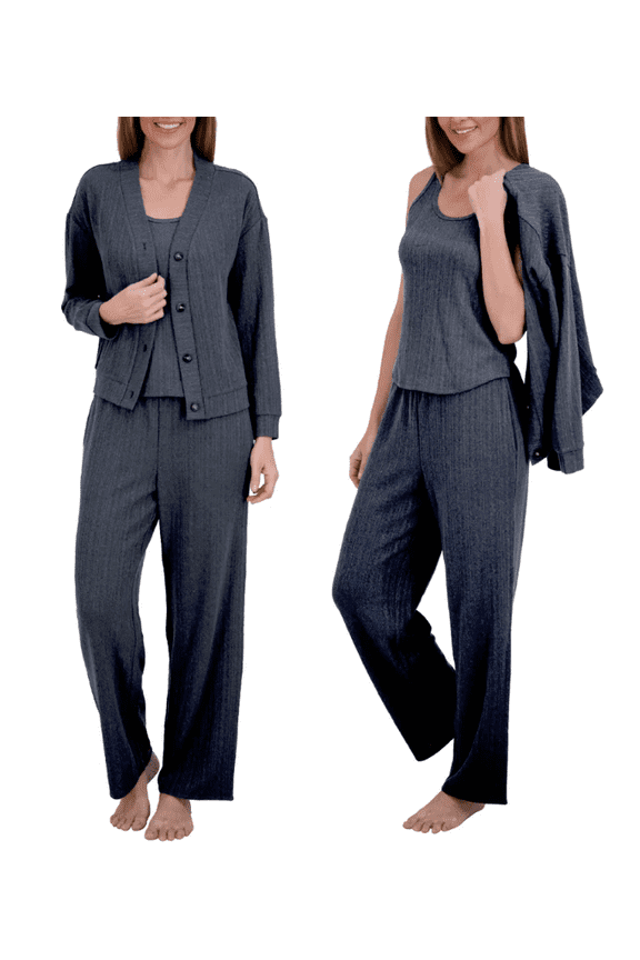 Women's 3-piece Lounge Set Navy Large