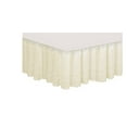 thumbnail image 1 of LiveElegant Twin Size PolyCotton Floral Eyelet Embroidered Bed Skirt with Scalloped Edges (39" x 75" +16" Drop) - Ivory, 1 of 1