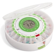 Automatic Pill Dispenser with Alarm, Smart Pill Organizer Carousel Medicine Dispenser for Elderly