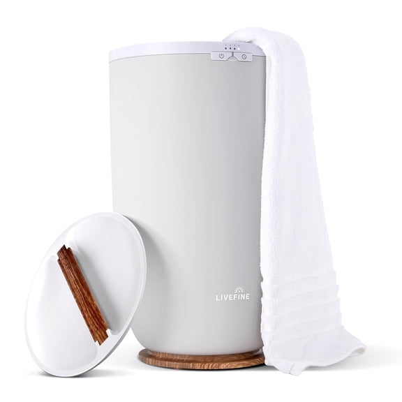 LiveFine 2-Bar Bucket Style Towel Warmer, 450W, with Timer & Auto Shut-off