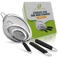 thumbnail image 1 of LiveFresh Food Strainer Set - Premium Fine Stainless Steel Fine Mesh Set of, 1 of 8