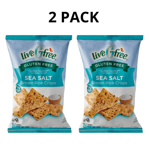LiveGFree Gluten Free Sea Salt Brown Rice Crisps - 2 PACK