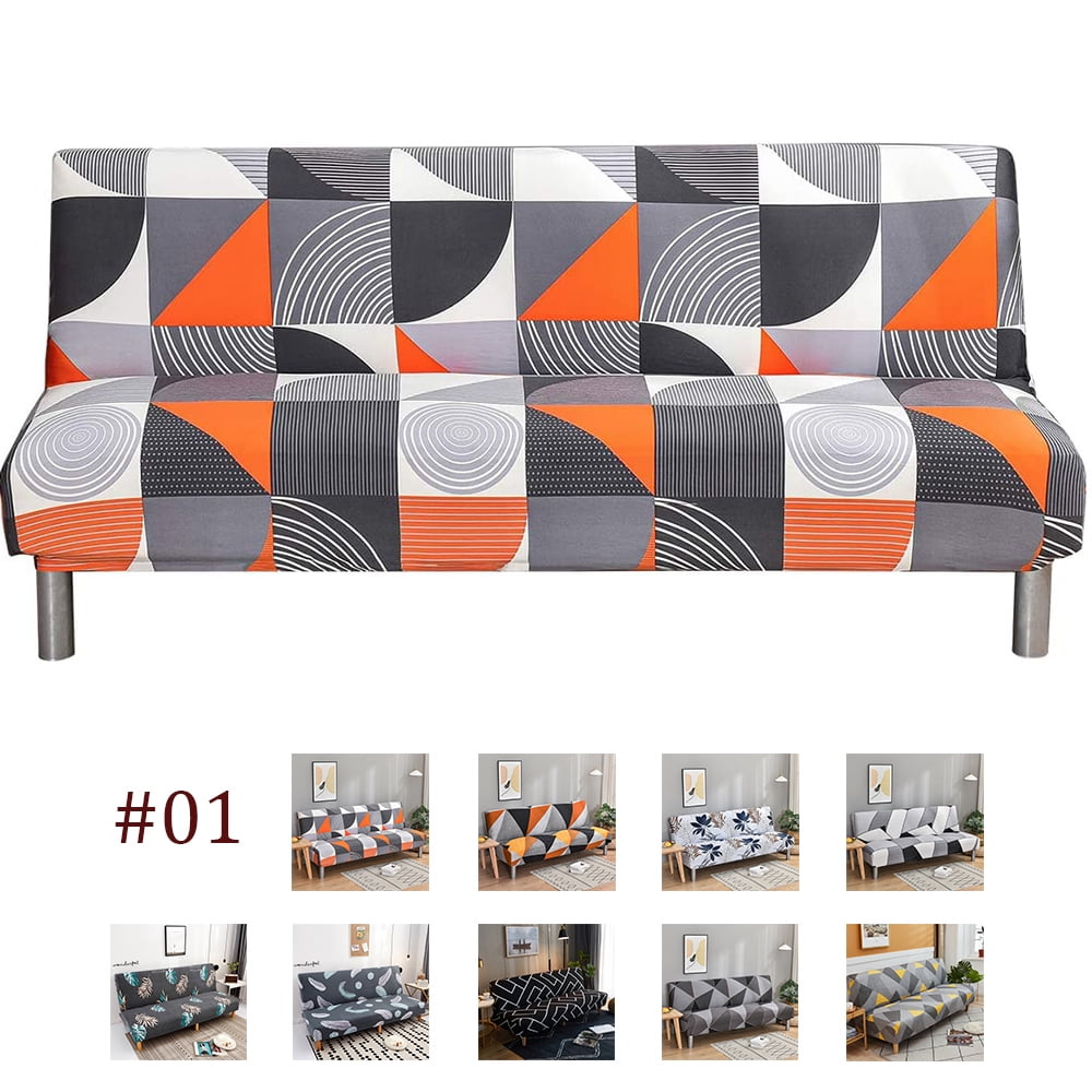 LiveGo Armless Futon Sofa Bed Cover, Stretch Sofa Couch Slipcovers