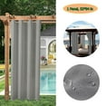 thumbnail image 1 of LiveGo Blackout Outdoor Patio Curtains - Weatherproof, Sun Blocking, UV and Fade Resistant Cabana Grommet Top Curtains for Gazebo, Front Porch, Pergola, Yard, 52*84 in, 1 Panel, Light gray, 1 of 11