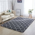 thumbnail image 1 of LiveGo Luxury Velvet Shag Area Rug Trellis Area Rug Modern Indoor Plush Fluffy Rugs, Extra Soft and Comfy Carpet, Geometric Moroccan Rugs for Bedroom, Living Room, Nursery, Home Decor, 1 of 6