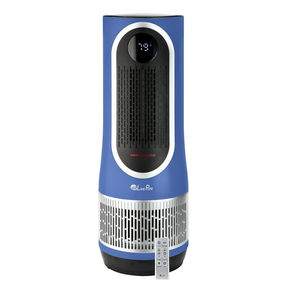 LivePure 3 in 1 Clean Heat Air Purifier/Fan & Heater. Denim Blue