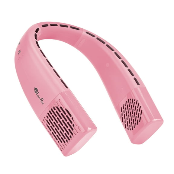 LivePure LP1000FAN Rechargeable Hands Free Portable Neck Fan, Rose Quartz