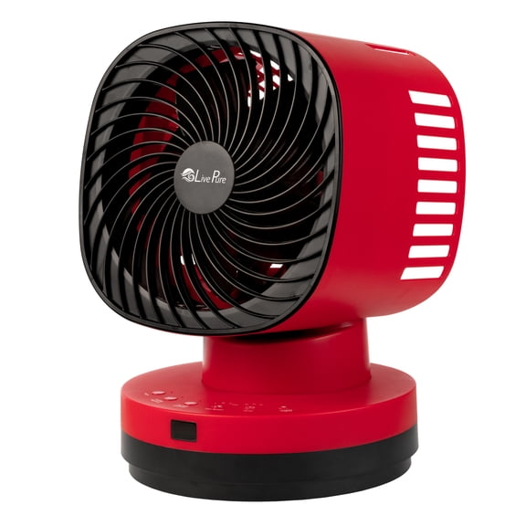 LivePure LP1200FAN Orbital Oscillating Fan, Red