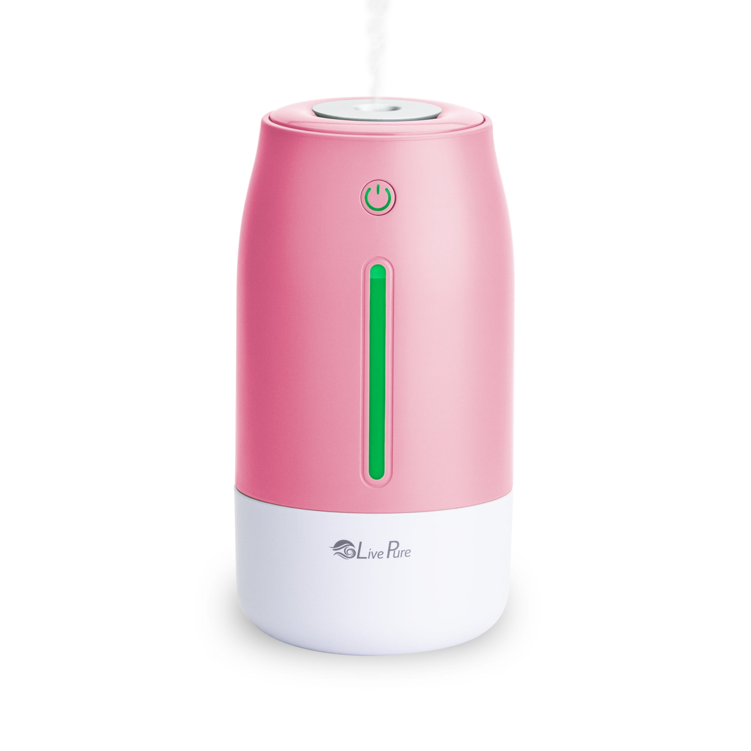 LivePure LP250 Aqua Glo Portable Cool Mist Humidifier. Rose Quartz