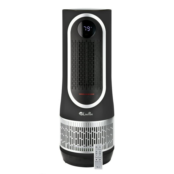 LivePure LP500APHTR 3 in 1 Clean Heat Air Purifier & Heater, Black