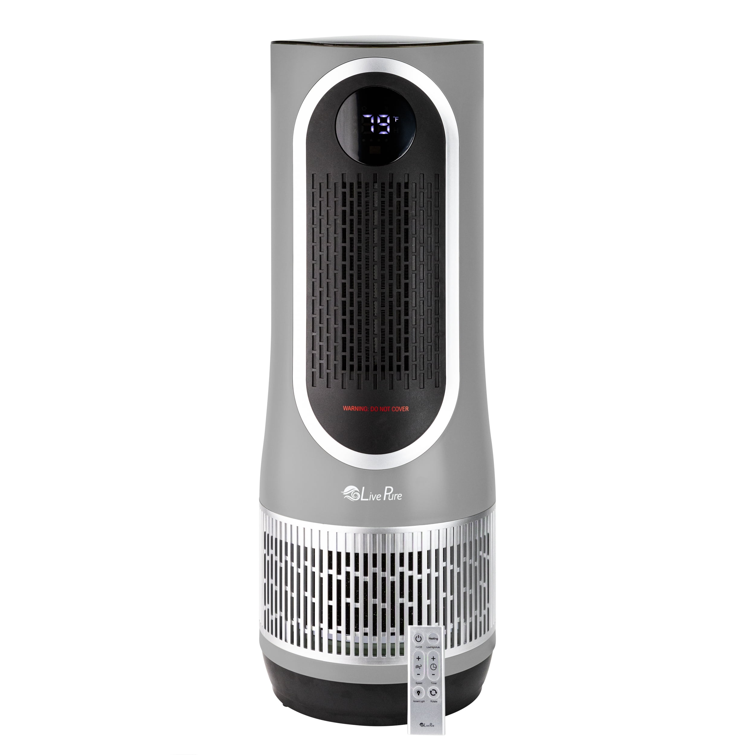 LivePure LP500APHTR 2 in 1 Clean Heat Air Purifier & Heater, Gray
