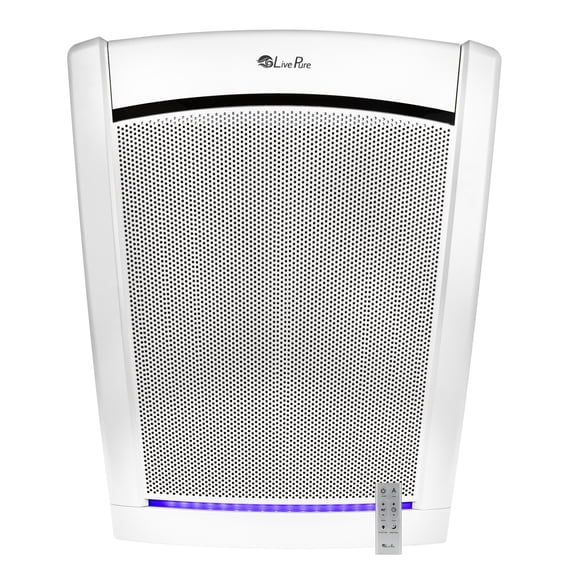 LivePure LP560THP Bali Series True HEPA Air Purifier with Air Quality Sensing System, White