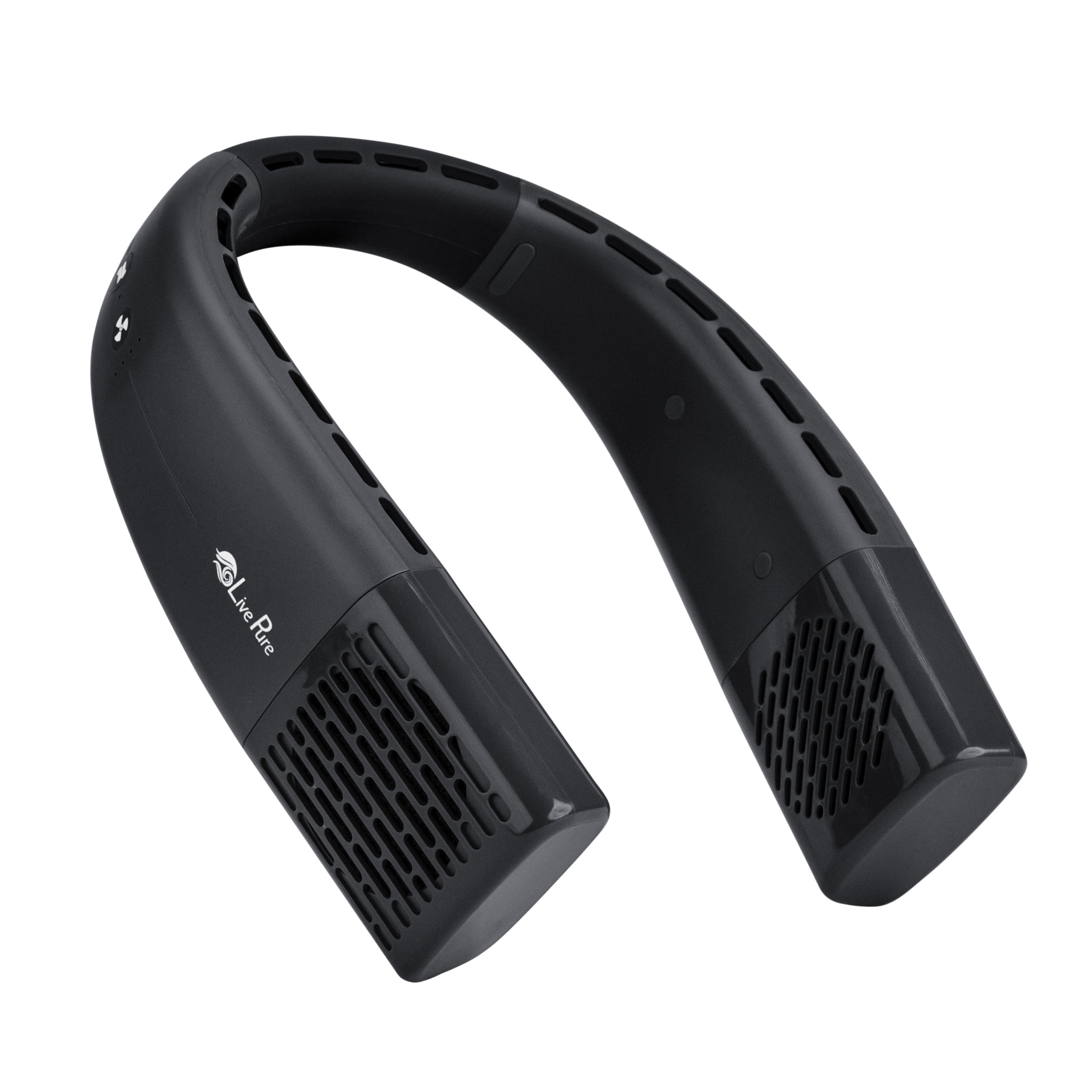 Midnight Black Bladeless Wearable Neck Fan with 4 Speeds