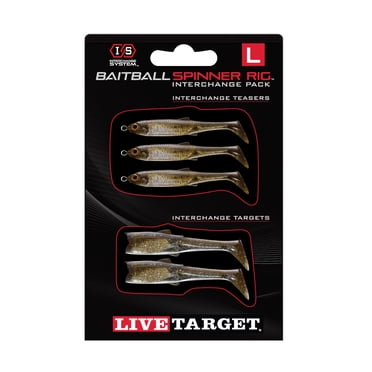 Livetarget Baitball Spinner Rig – Interchange Packs, Multiple Colors/Sizes, SRIP