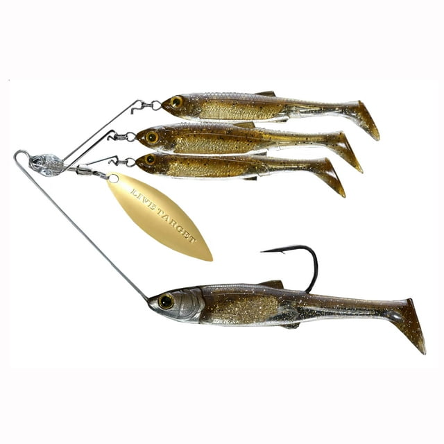 Leurre Live Target Baitball Spinner Rig (1/2 Oz, Vert Citrouille/argent) – Pour Pêche En Eau Douce