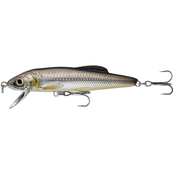 LiveTarget MJB75SK202 Minnow Finesse Jerkbait,Silver/Black,3"