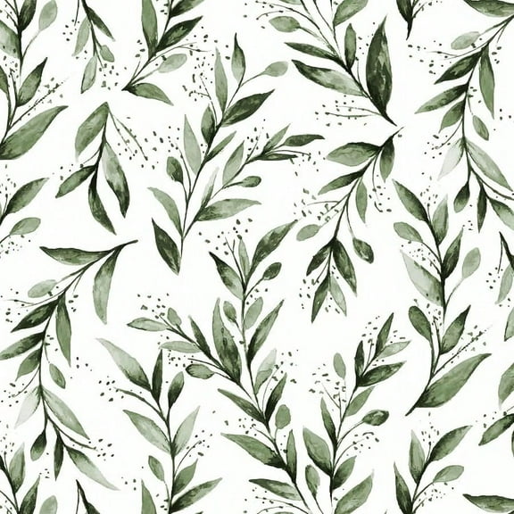Livebor Green Leaf Wallpaper Peel and Stick Olive Leaf Contact Paper 17.7inch x 393.7inch Green Peel and Stick Wallpaper Modern Farmhouse Wall Paper for Bathroom Neutral Sage Decorative Vinyl