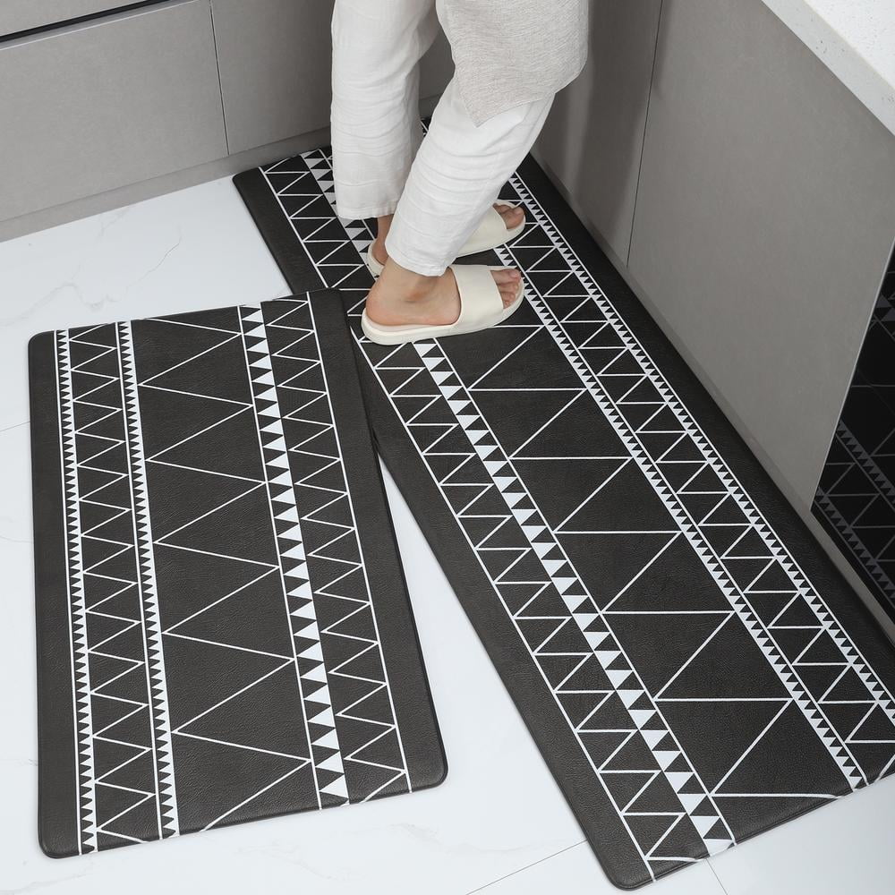 LivebyCare 2 Pcs Boho Kitchen Runner Rugs, Anti Fatigue Kitchen Mat Set