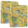 thumbnail image 1 of Lively Butterfly Garden 12.4x10.6in PVC Round Ring Binder, D-Ring 3-Hole, Metal Clip, 200 Sheets, 1 of 10