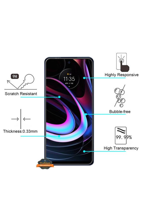 For Lively JitterBug Smart4 Tempered Glass Screen Protector, Bubble Free, Anti-Fingerprints HD Clear, Case Friendly Glass Film Screen Cover by Xpression - Clear
