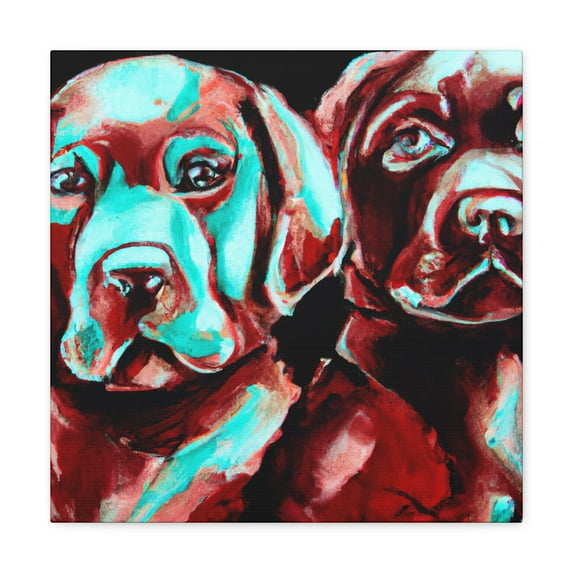 "Lively Labrador Retrieving" - Canvas