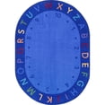 thumbnail image 1 of Joy Carpets Kid Essentials Lively Letters 5'4" x 7'8" Oval Area Rug in Color Multi, 1 of 1