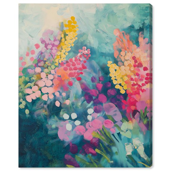 Lively Limb Patterns Canvas Vibrant Floral by Art Remedy, Gallery Wrapped, 16" x 20"