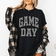 thumbnail image 1 of Lively Sports - Themed Art Tee,Tops Showcases "GAME DAY" Text with Checkered Pattern, Round Neck Regular Fit T - shirts, Size(S - 5XL), 1 of 5