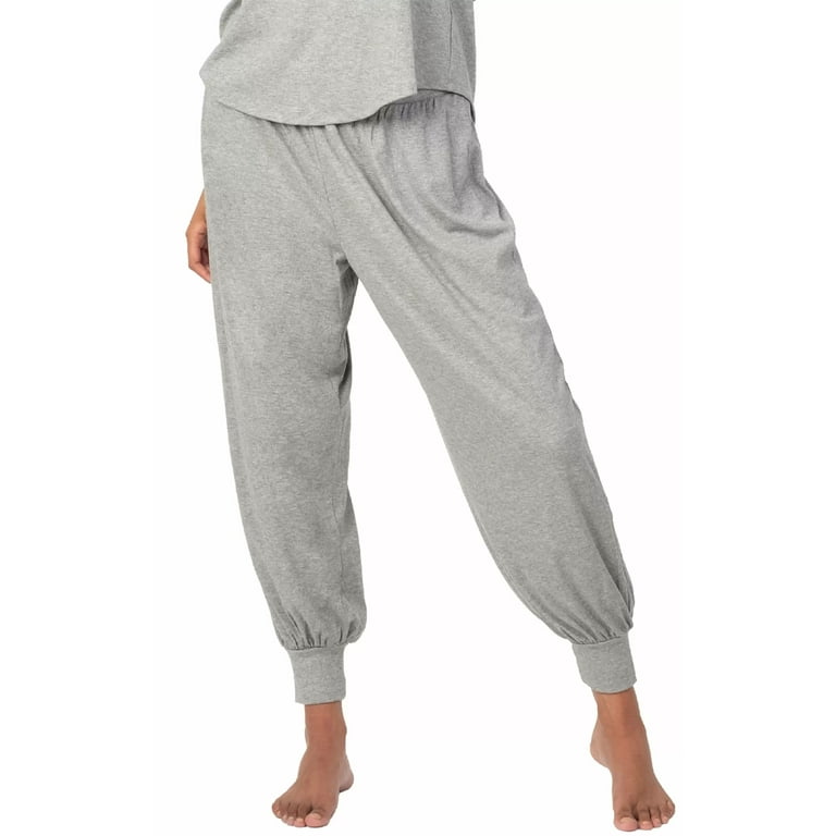 Lively Womens Rib Joggers Pants Small Heather Grey 