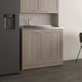 thumbnail image 1 of LivelyAant 39" Utility Sink with Base Cabinet, Two Shelves, Stainless Steel Sink, Black - Perfect for Laundry Room & Garage, 1 of 10