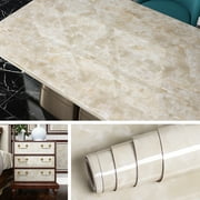 Livelynine 197 x 36 Inch Marble Contact Paper Peel and Stick Countertops Beige Countertop Peel and Stick Waterproof Vinyl Wallpaper for Kitchen Counter Top Covering Island Table Dresser Top Desktop