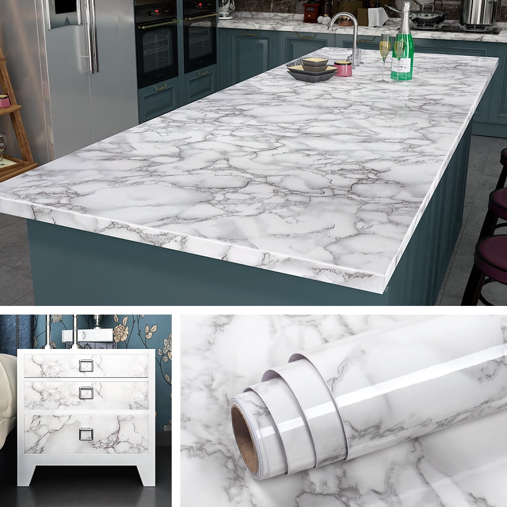 Livelynine 24x200 Inch Large Marble Contact Paper for Countertops