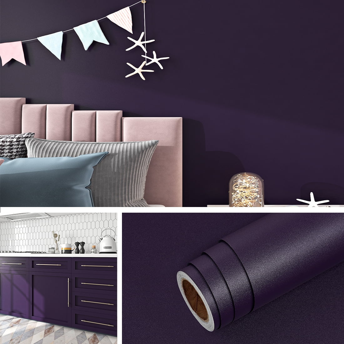 Purple Wallpaper Designs For Bedroom