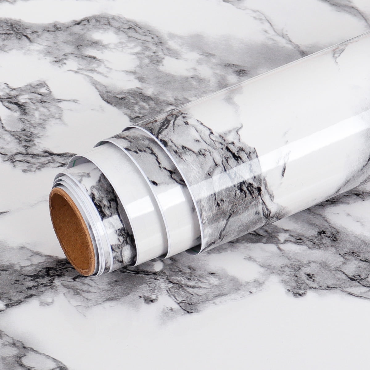 Livelynine Marble Wall Paper Self Adhesive 16x394 Inch Kitchen