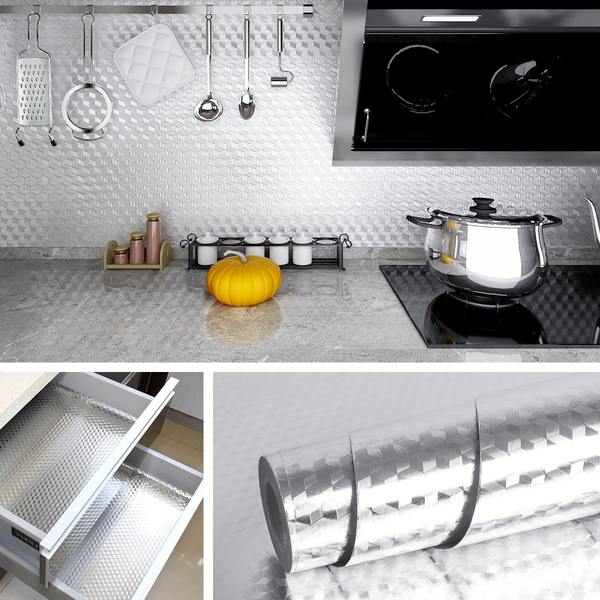 Livelynine Waterproof Kitchen Stickers for Kitchen Oil Proof