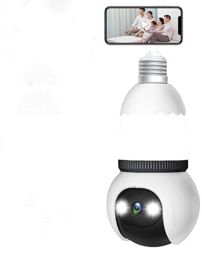 Bulb Camera Kuwait Livelyto Bulb Camera, 4MP Light Bulb Security Camera 5G&2.4GHz Wireless ...