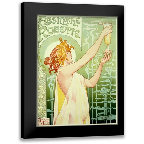 Livemont, Privat 11x14 Black Modern Framed Museum Art Print Titled - Absinthe Robette