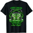 thumbnail image 1 of Liver Cancer Awareness Butterfly Green Ribbon Fighter Womens T-Shirt, 1 of 3