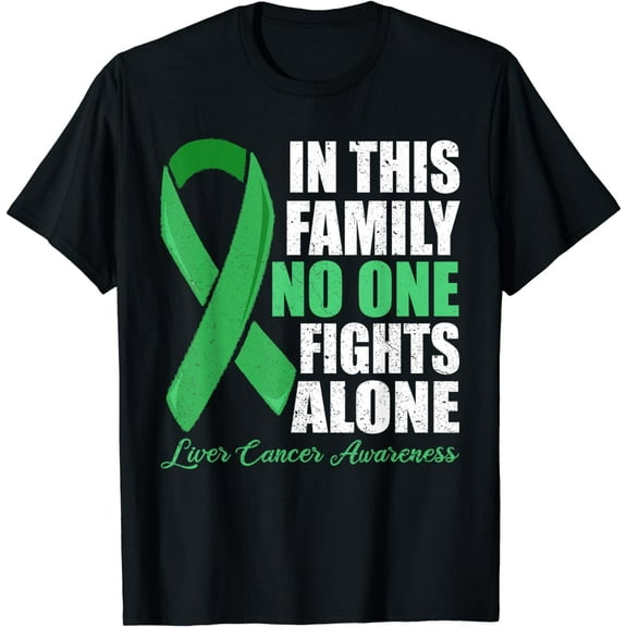Liver Cancer Fight Shirt, Liver Cancer Family Support T-Shirt