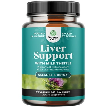 Liver Cleanse Detox & Repair Formula - Herbal Liver Support Supplement with Milk Thistle Dandelion Root Turmeric and Artichoke Extract for Liver Health - Silymarin Milk Thistle Liver Detox