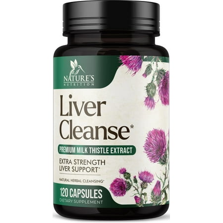 Liver Cleanse Detox & Repair Formula - 20-in-1 Advanced Liver Support Supplement with Silymarin Milk Thistle, Dandelion Root, Artichoke Extract, Turmeric, Choline, & Beetroot - 120 Veggie Capsules