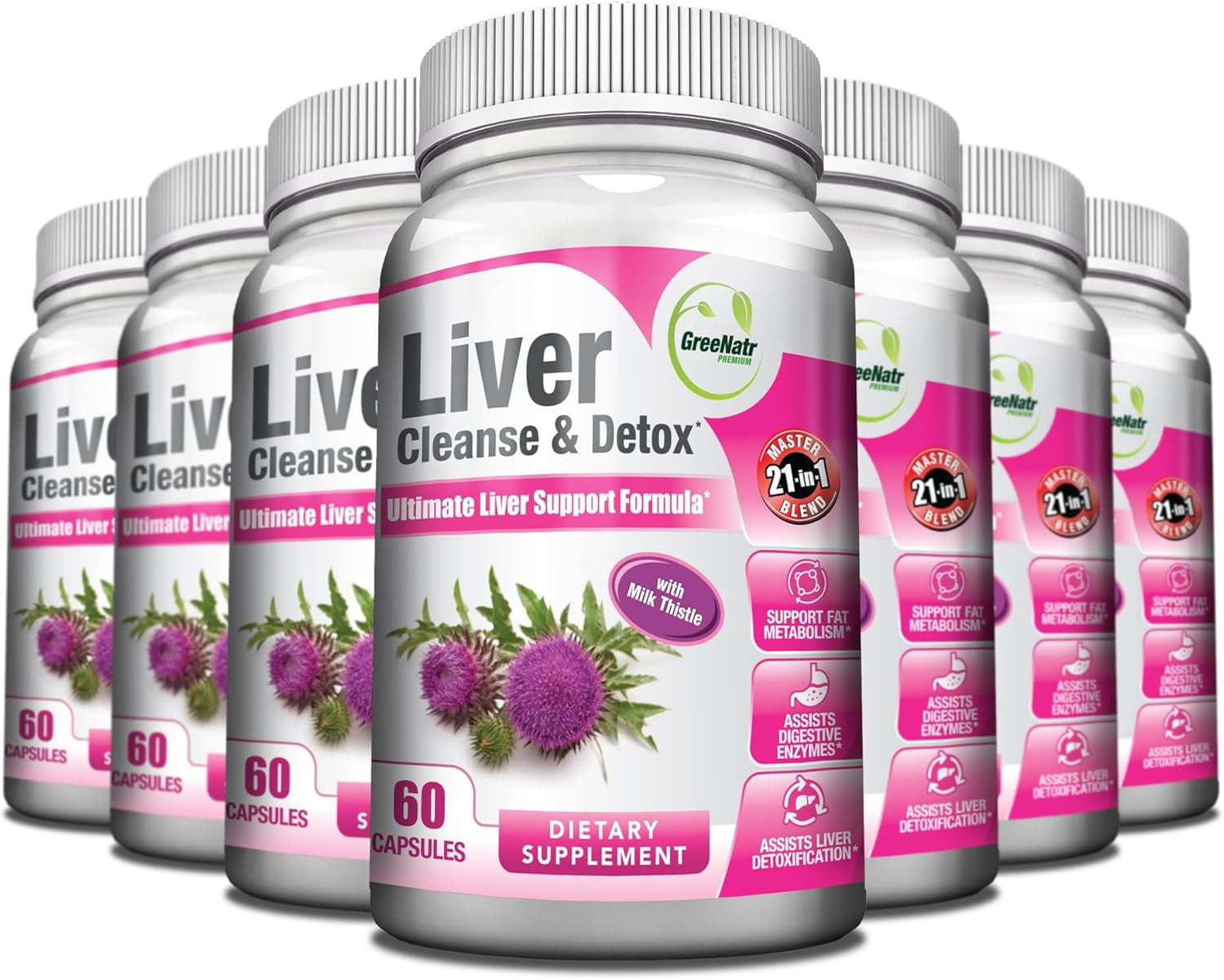 Liver Cleanse Detox & Repair Formula - Milk Thistle, Berberine, Ginger, Beet Root, Dandelion Root, Artichoke Extract, and Chanca Piedra for Optimal Liver Health Support (12 Bottles)