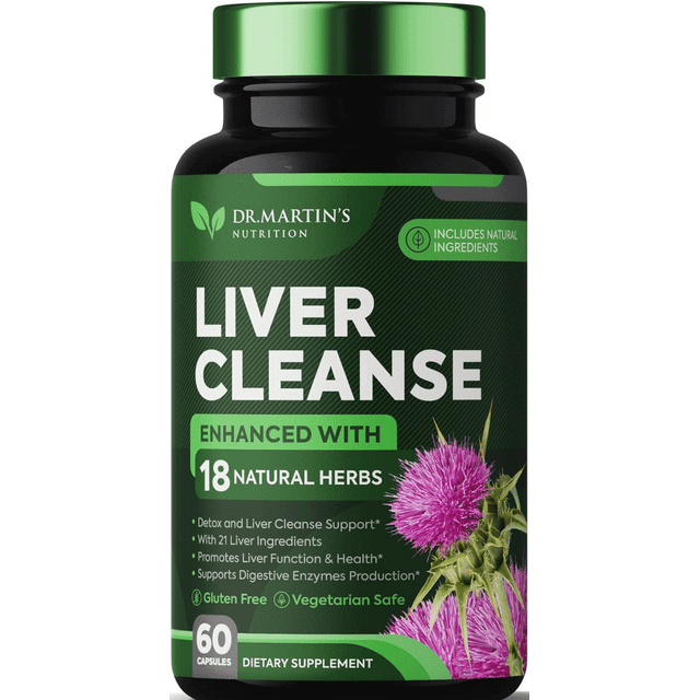 Walmart Liver Cleanse, Detox Support Advanced Formula with 21 Herbs Milk Thistle, Artichoke